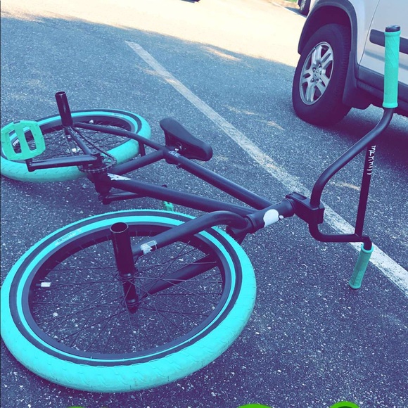 teal bmx parts